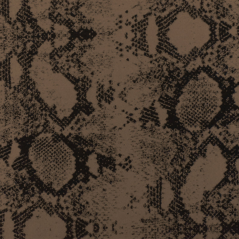 Brown-Black Famous Maker Reptile Poly Stretch Jacquard Yoga Knit Fabric