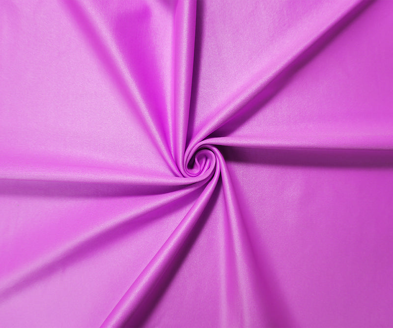Purple Famous Maker Nylon Solid Satin Tricot Knit Yoga Fabric