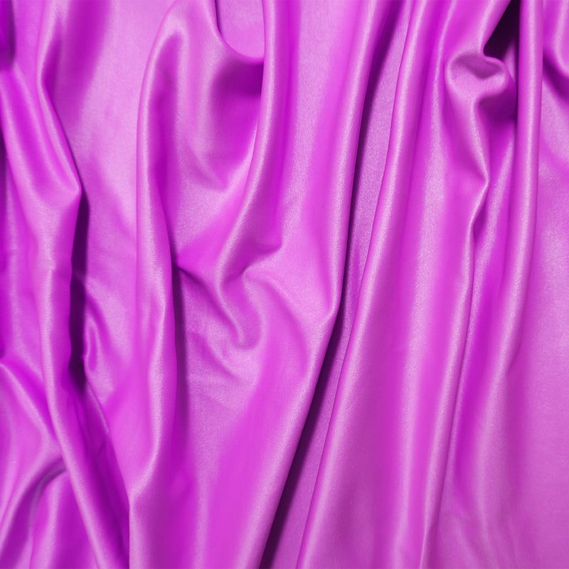 Purple Famous Maker Nylon Solid Satin Tricot Knit Yoga Fabric