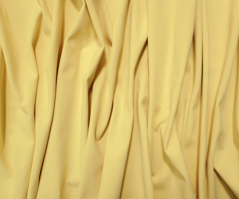 Pastel Yellow Famous Maker Nylon Solid Tricot Knit Yoga Fabric