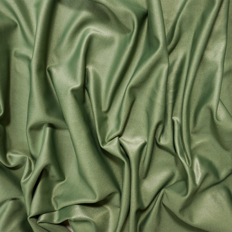 Green Famous Maker Nylon Solid Satin Tricot Knit Yoga Fabric