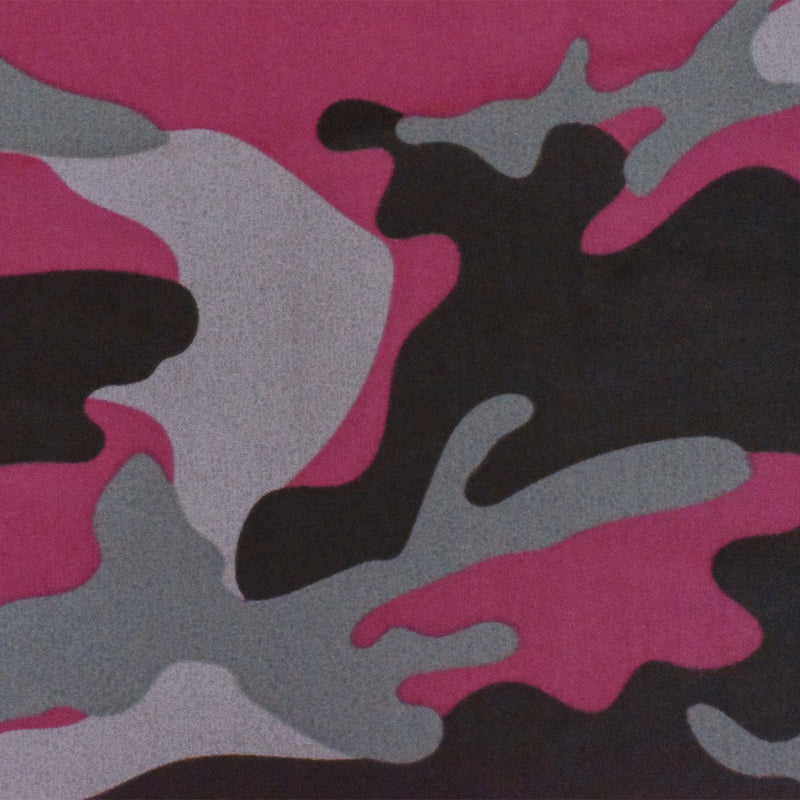 Pink-Gray-Black Famous Maker Camo Print Nylon Tricot Swimwear Knit Fabric