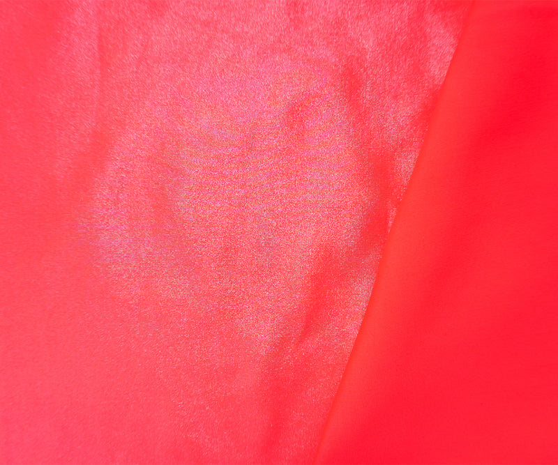 Neon Orange Famous Maker Nylon Satin Tricot Knit Yoga Fabric