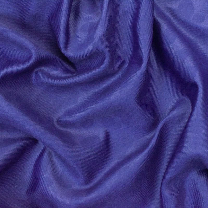 Cobalt Blue Famous Maker Leopard Printed Satin Tricot Swimwear Knit Fabric