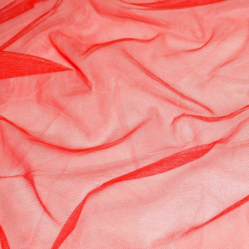 Electric Red Mesh Knit Fabric