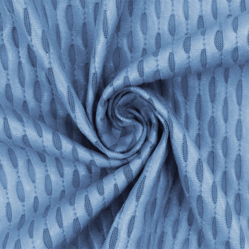 Soft Blue Famous Maker Stretch 3D Mesh Yoga Activewear Fabric