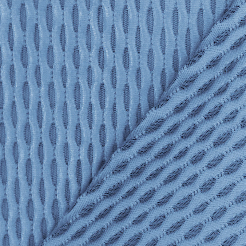 Soft Blue Famous Maker Stretch 3D Mesh Yoga Activewear Fabric