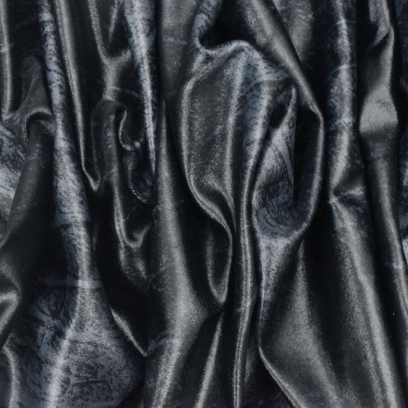 Blue-Black Famous Maker Snakeskin Printed Stretch Tricot Swimwear Fabric