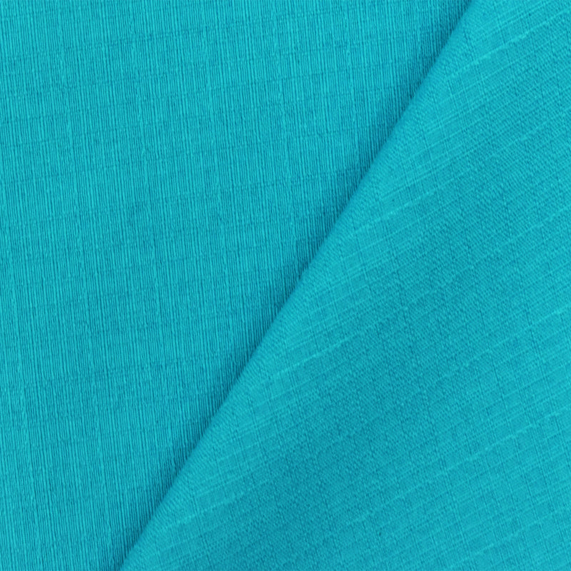 Turquoise Polyester Cross-Hatch Shirting Fabric