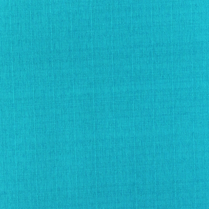 Turquoise Polyester Cross-Hatch Shirting Fabric