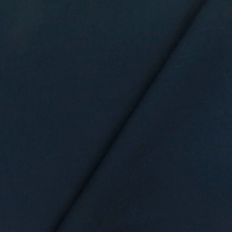 Deepest Blue Solid Polyester-Cotton Poplin Woven Fabric