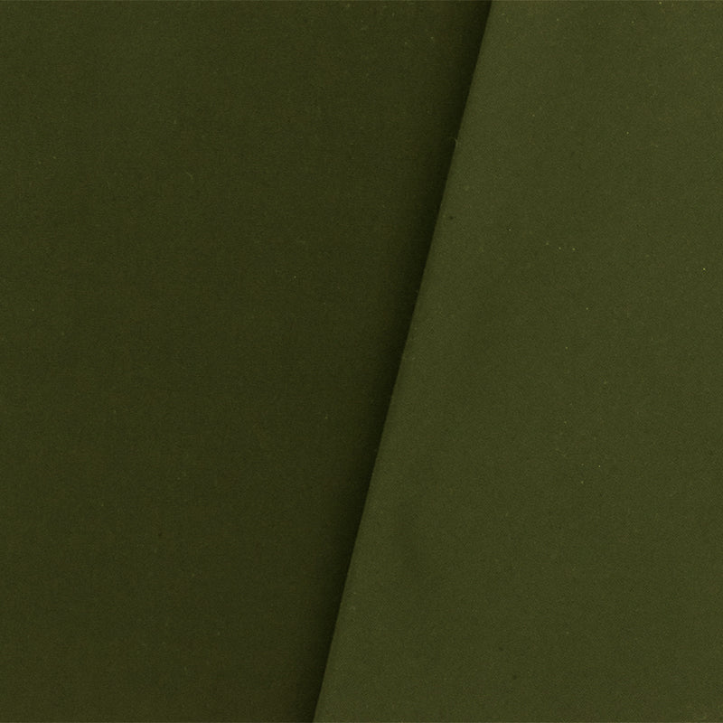 Stark Olive Solid Polyester Microfiber Taffeta Woven Fabric