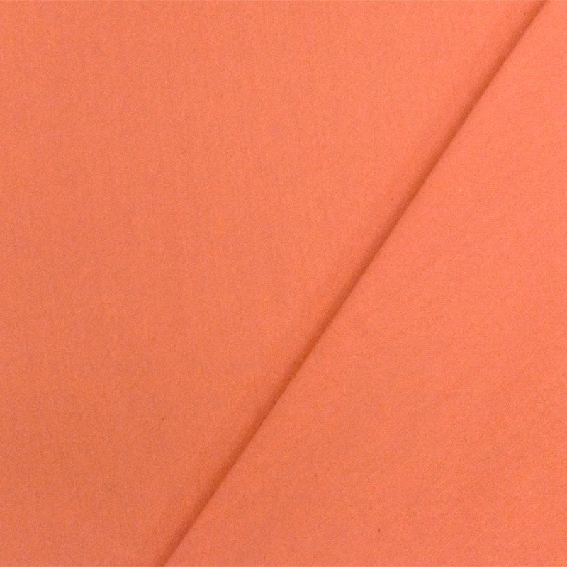 Electric Orange Solid Stretch Cotton Blend Broadcloth Woven Fabric