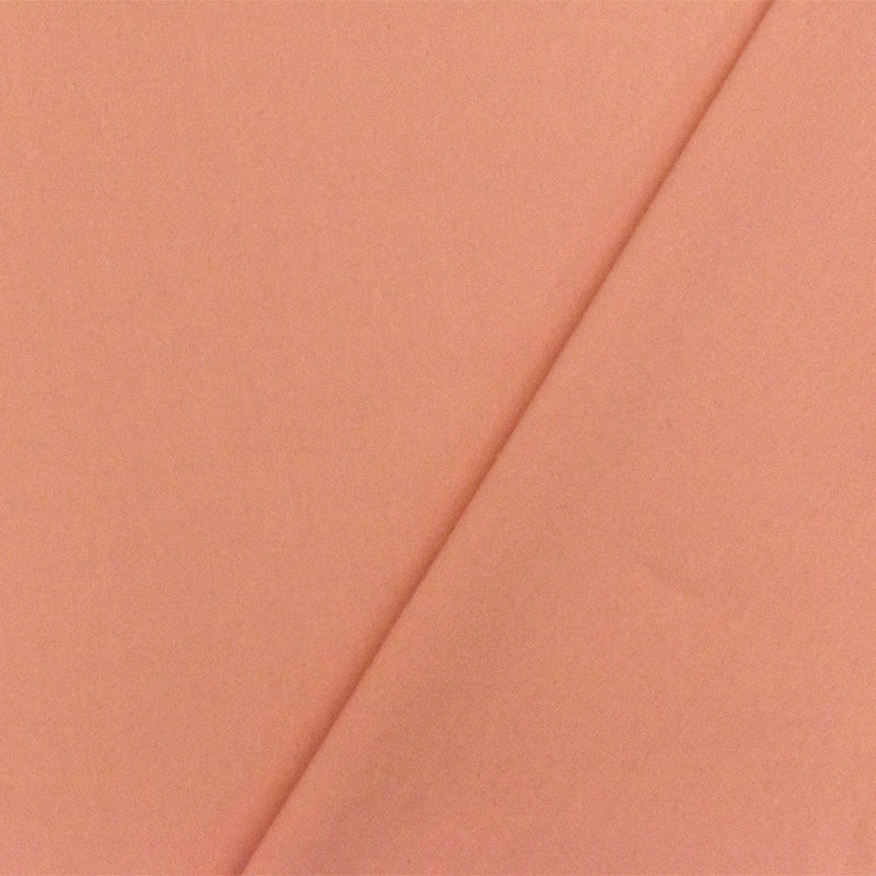 Salmon Orange Solid Stretch Cotton Blend Broadcloth Woven Fabric