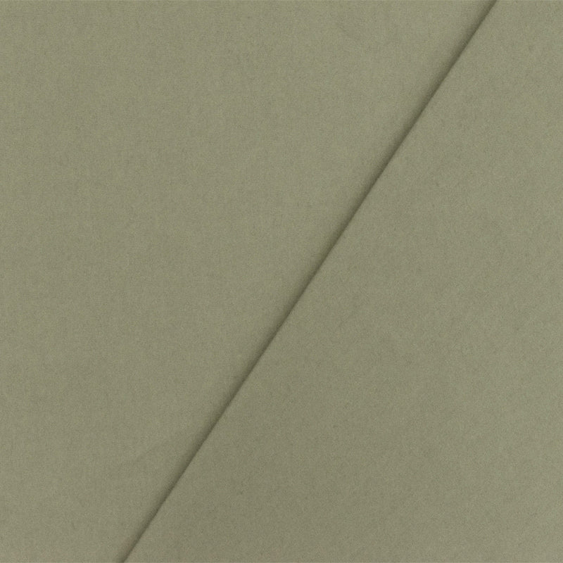 Army Khaki Brown Solid Stretch Cotton Blend Broadcloth Woven Fabric