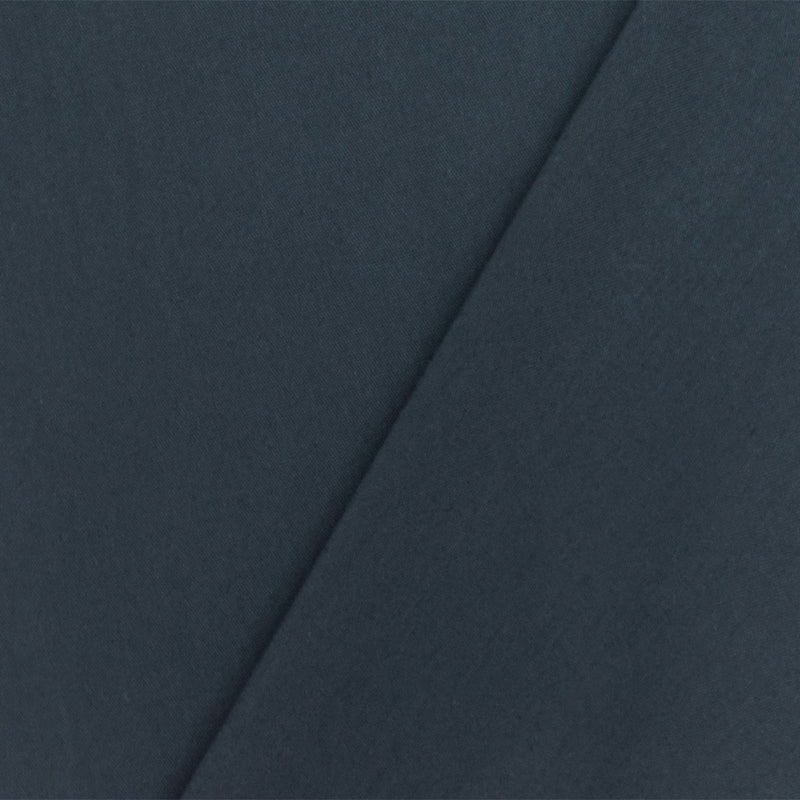 Night Blue Solid Stretch Cotton Blend Broadcloth Woven Fabric