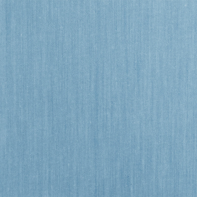 Sky Blue-White Slub Stretch Cotton Blend Shirting Woven Fabric