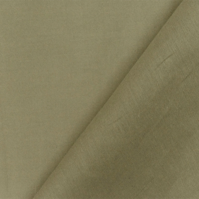 Simple Khaki Solid Slub Cotton Silk Lawn Woven Fabric