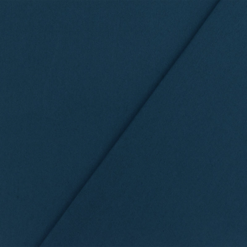 Dark Vintage Blue Solid Stretch Cotton Blend Broadcloth Woven Fabric