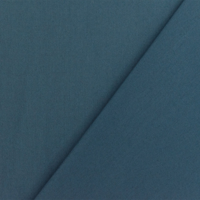 Antique Blue Solid Stretch Cotton Blend Broadcloth Woven Fabric