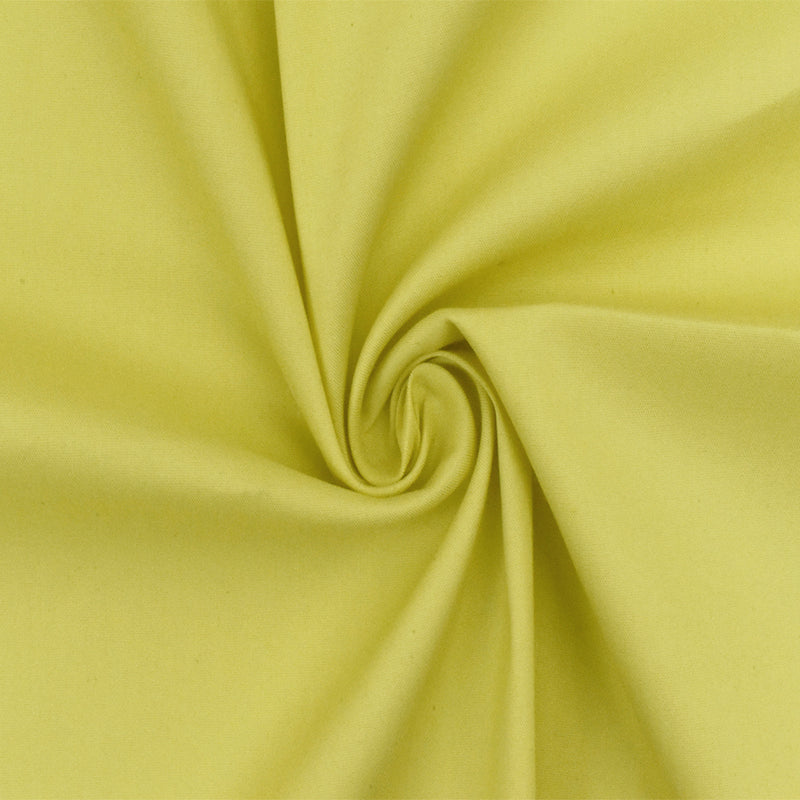 Summery Yellow Stretch Cotton Blend Broadcloth Fabric