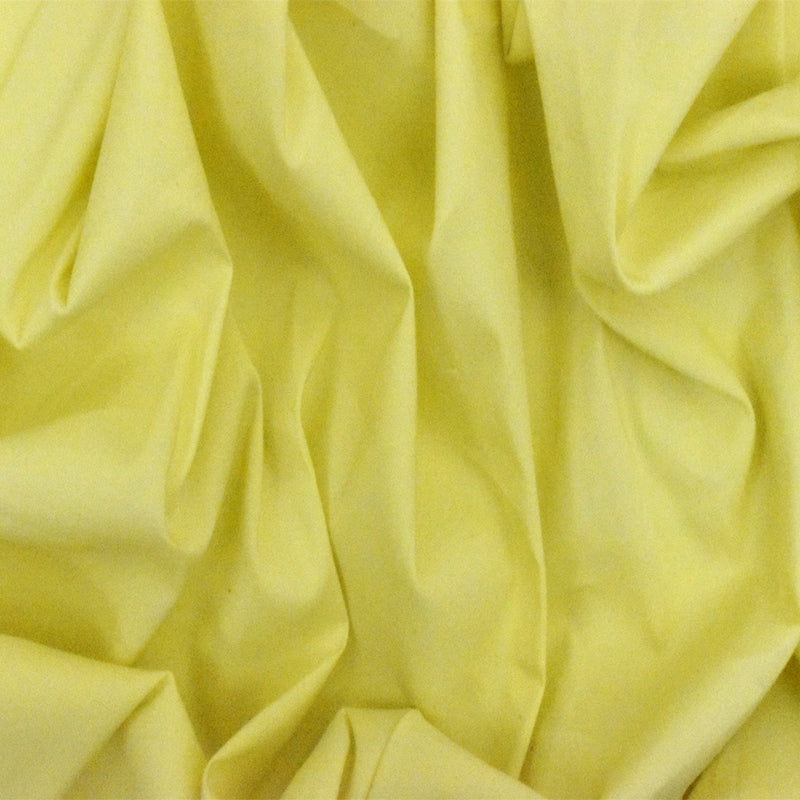 Summery Yellow Stretch Cotton Blend Broadcloth Fabric