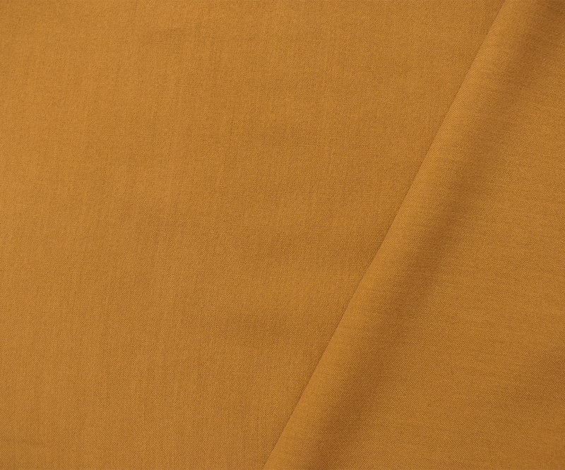 Mustard Washed Silk Solid Woven Fabric