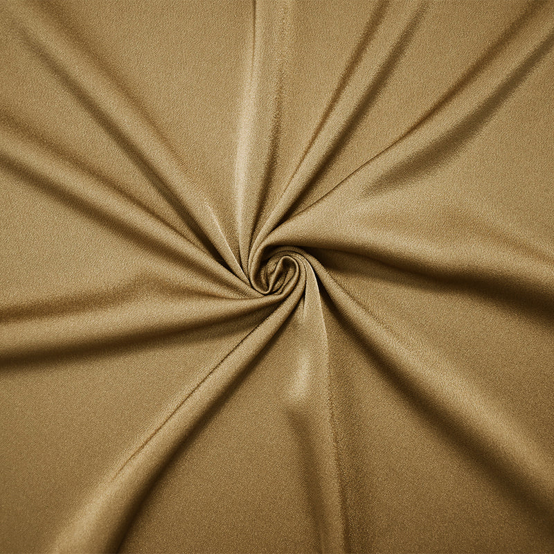 Brown Triacetate-Poly Crepe Back Satin Woven Fabric