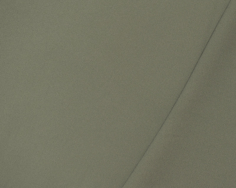 Gray Poly Solid Crepe Momie Georgette Woven Fabric
