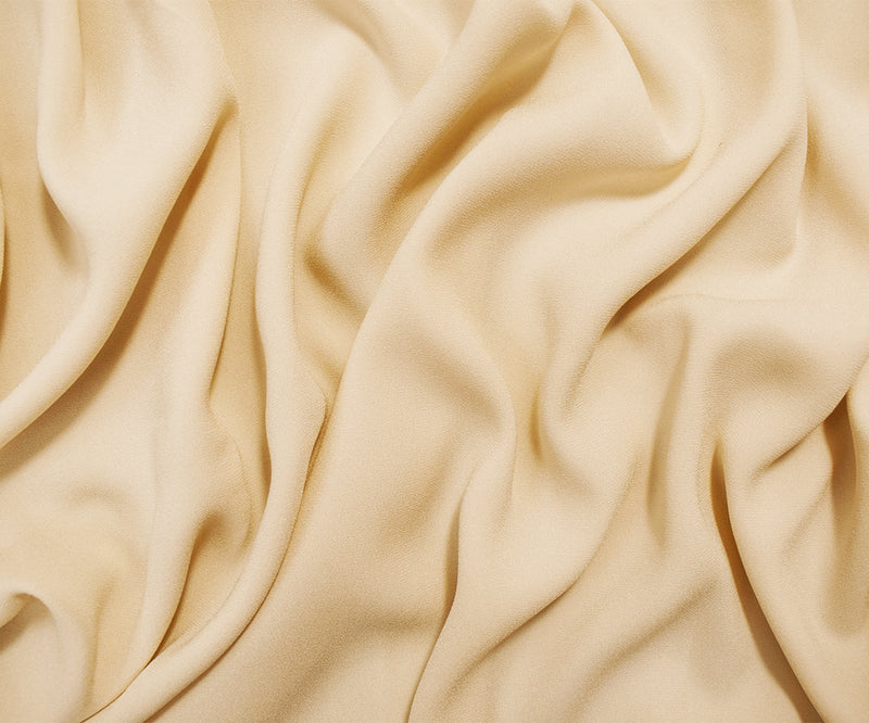 Cream Beige Triacetate-Poly Crepe Back Satin Woven Fabric