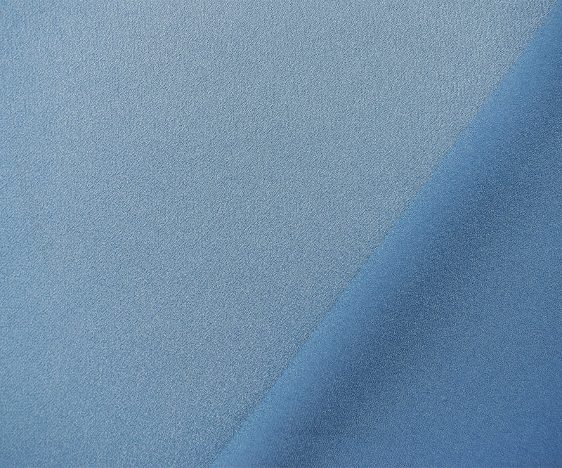 Blue Triacetate-Poly Crepe Back Satin Woven Fabric