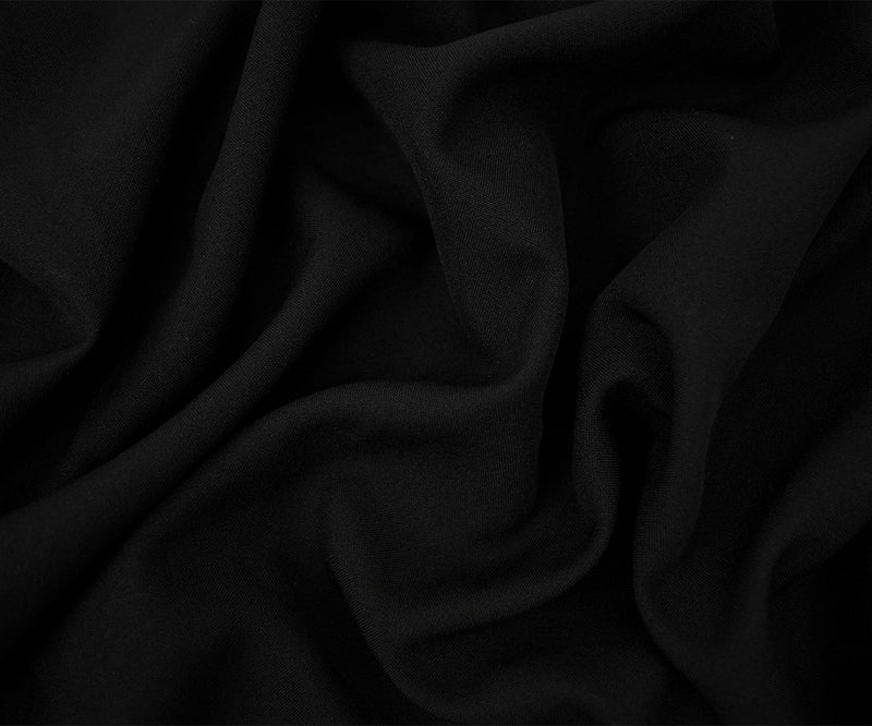 Black Poly Semi-Sheer Plain Woven Fabric