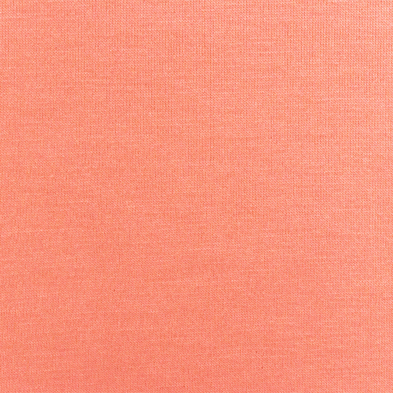 Coral Orange Stretch Rayon Slub Jersey Knit Fabric