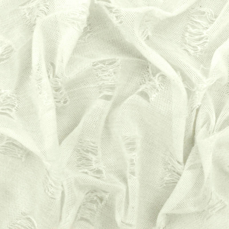 Vintage White Rectangle Texture Stretch Jacquard Mesh Fabric