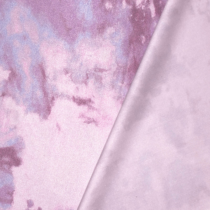 Pink-Purple-Muti Tie Dye Printed Stretch Tricot Yoga Swimwear Knit Fabric