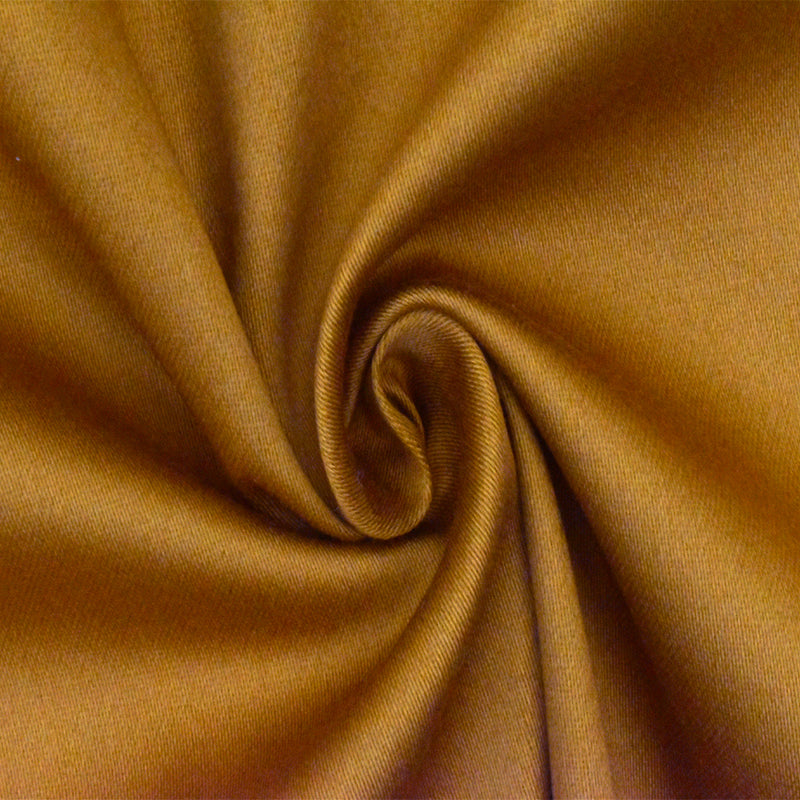 2 1/2 YD PC-Earth Yellow Solid Stretch Cotton Sateen Woven Fabric