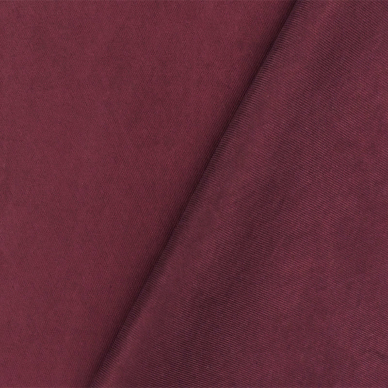 Wine Red Cupro Rayon Washed Twill Woven Fabric