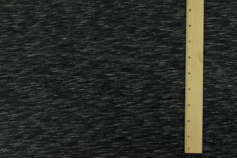 Charcoal Gray Famous Designer Textured Stretch Double Knit Fabric