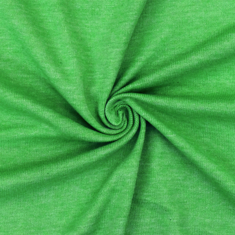 Kelly Green Slub Stretch Polyester Interlock Knit Fabric