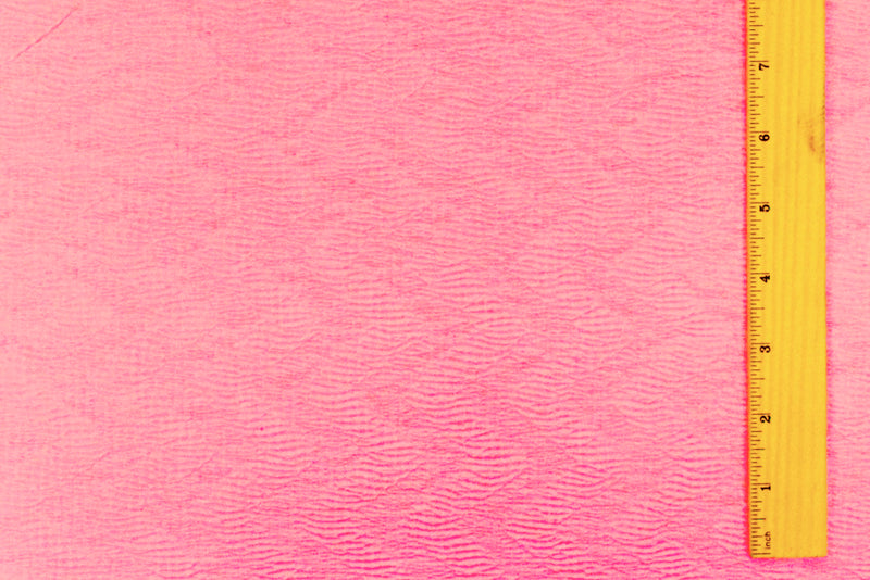 Neon Pink Crinkle Stretch Plisse Polyspan Jersey Knit Fabric