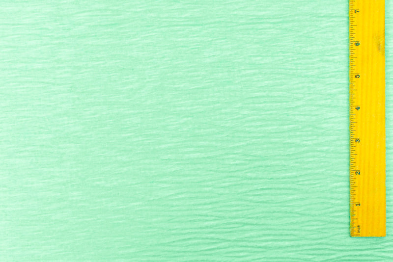 Fresh Mint Crinkle Stretch Plisse Polyspan Jersey Knit Fabric