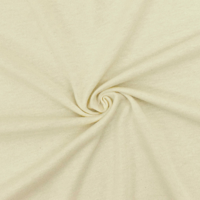 3 YD PC-Cream Ivory Solid Stretch 1x1 Rib Knit Fabric