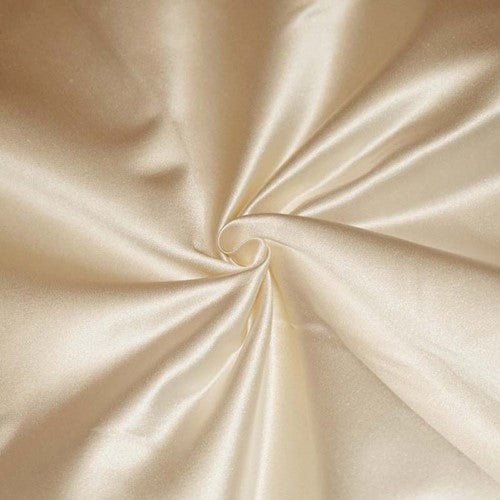 Cream Beige Famous Designer Silk Blend Bridal Satin Fabric