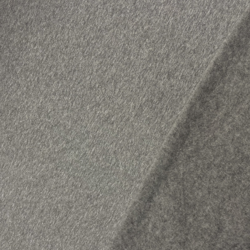 Heather Gray 15 oz. Cotton Heavy Sweatshirt Fleece Knit Fabric