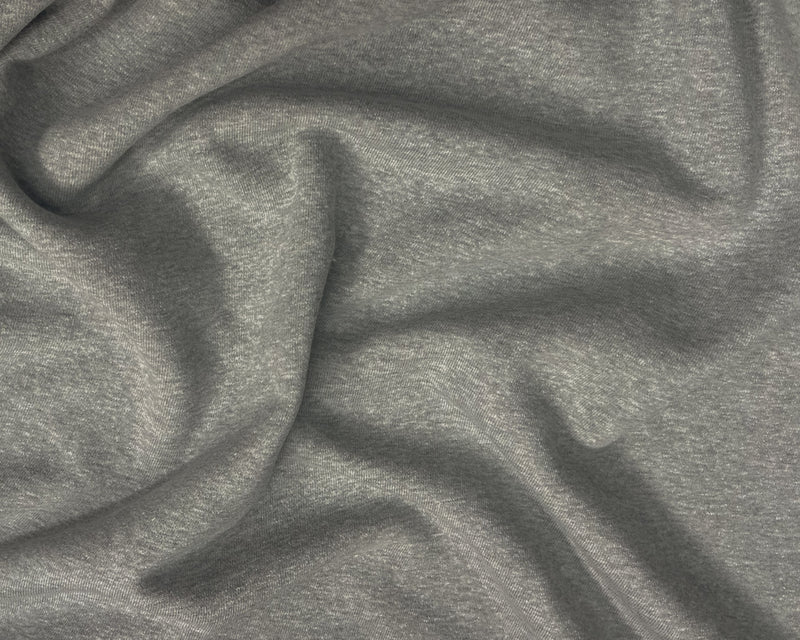 Heather Gray 15 oz. Cotton Heavy Sweatshirt Fleece Knit Fabric