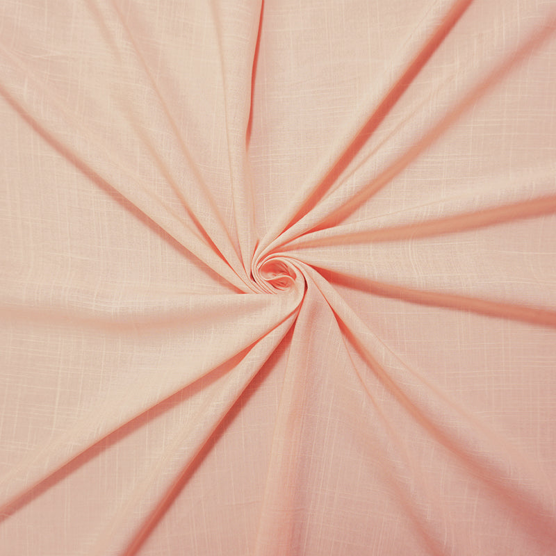Light Peach Rayon Solid Cross Hatch Challis Woven Fabric