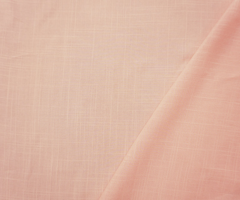 Light Peach Rayon Solid Cross Hatch Challis Woven Fabric