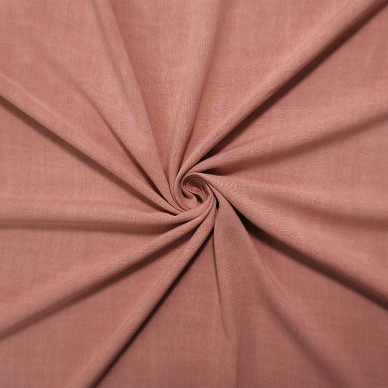Peach Pink Rayon Solid Challis Woven Fabric