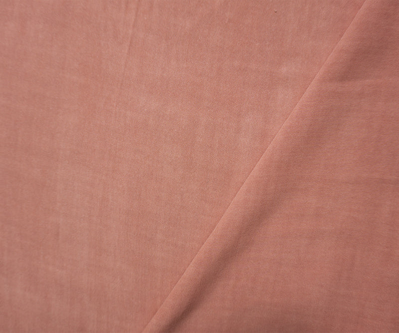 Peach Pink Rayon Solid Challis Woven Fabric
