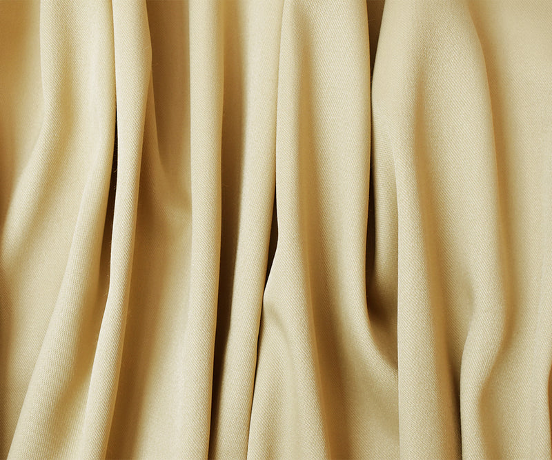 Beige Poly Spandex Stretch Solid Stretch Lamour Woven Fabric